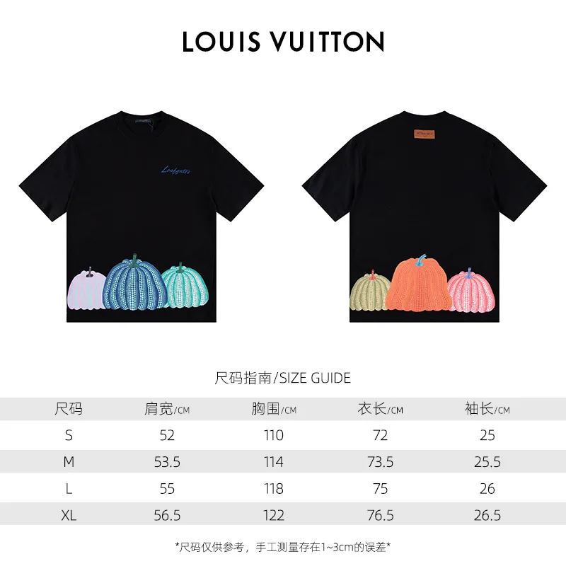 🅿️160 Style: 2026 new LOUIS VUITTON short-sleeved T-shirt Material: High version 300g double yarn combed cotton Size: S～XL Color: Black Style number: H157